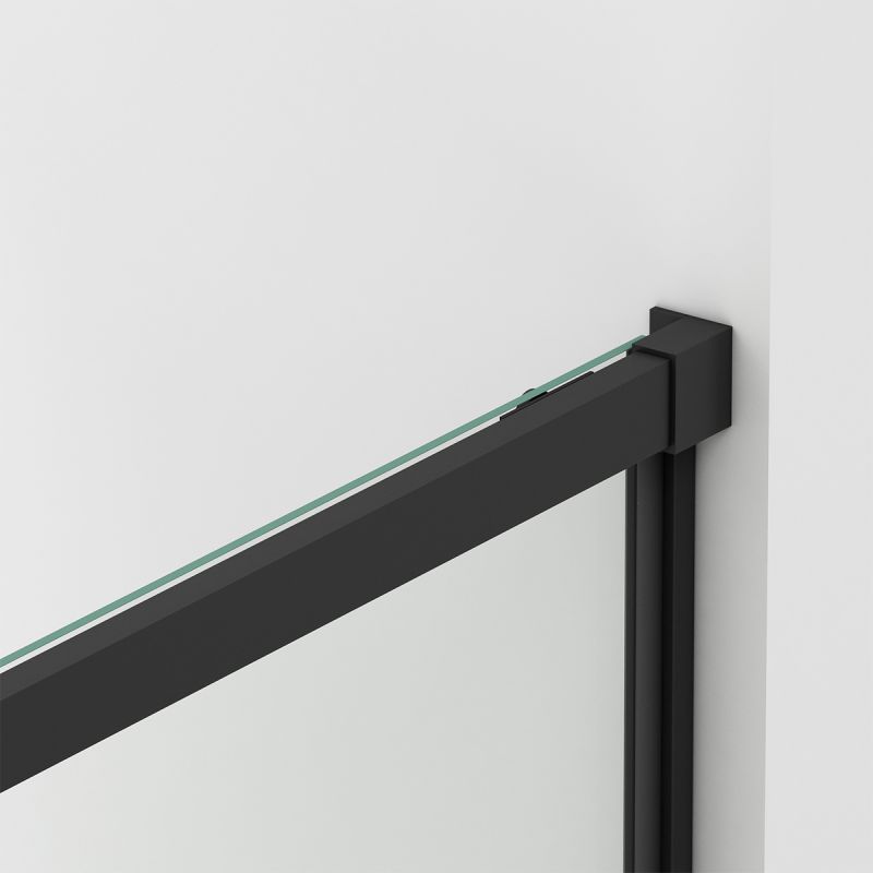 Usa de dus, glisanta, transparenta, sticla securizata de 6 mm, dimensiuni intre 100-180 cm, profil Negru Mat, Hanes