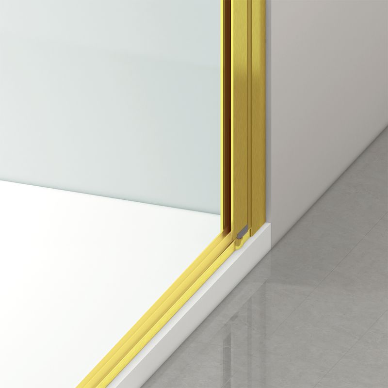 Usa de dus, transparenta, Batanta, Auriu Mat sticla securizata 6 mm, dimensiniuni: 100, 120, 140 x 195 cm, Napoli