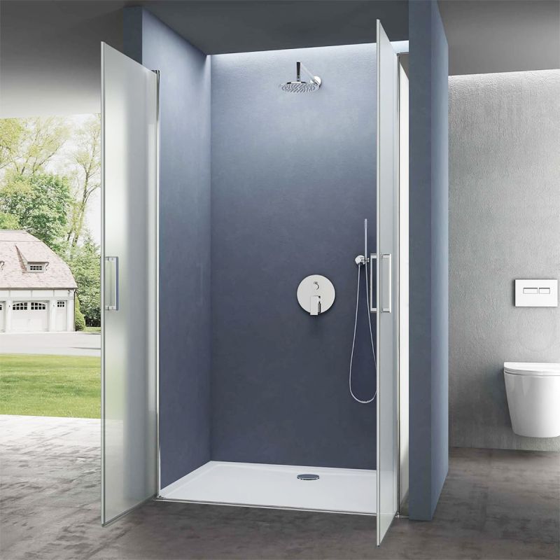 Usa de nisa EGO-24D, sticla securizata 6 mm, Sablata, Deschidere 180°, dimensiune de 100x195 cm, tratament Nano Easy Clean