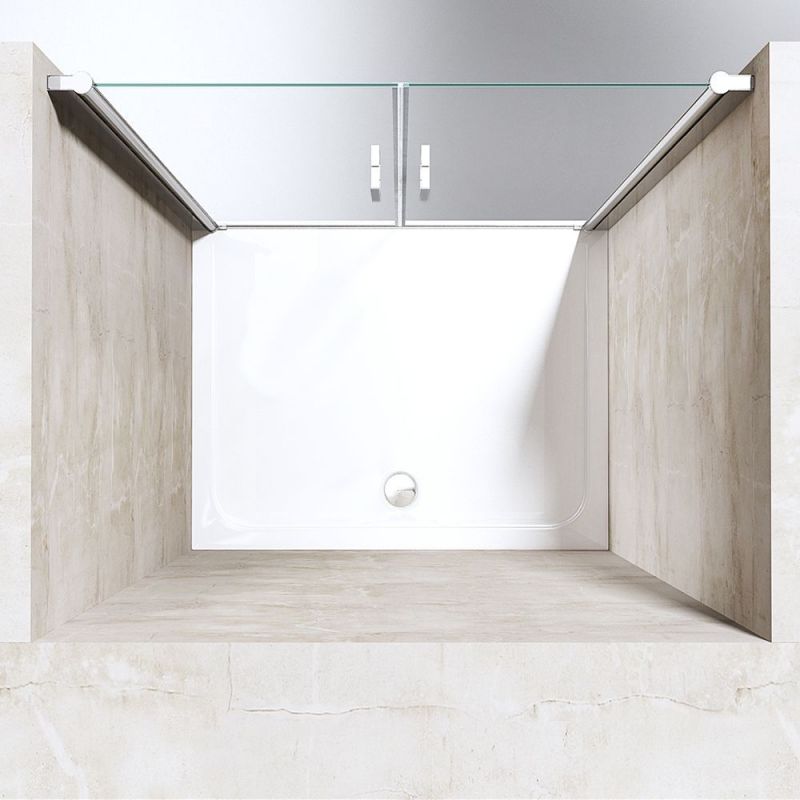 Usa de nisa EGO-24D, sticla securizata 6 mm, Transparenta, Deschidere 180°, 80-85-100-140x195 cm, tratament Nano Easy Clean