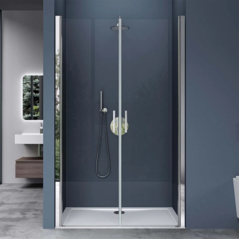 Usa de nisa EGO-24D, sticla securizata 6 mm, Transparenta, Deschidere 180°, 80-85-100-140x195 cm, tratament Nano Easy Clean