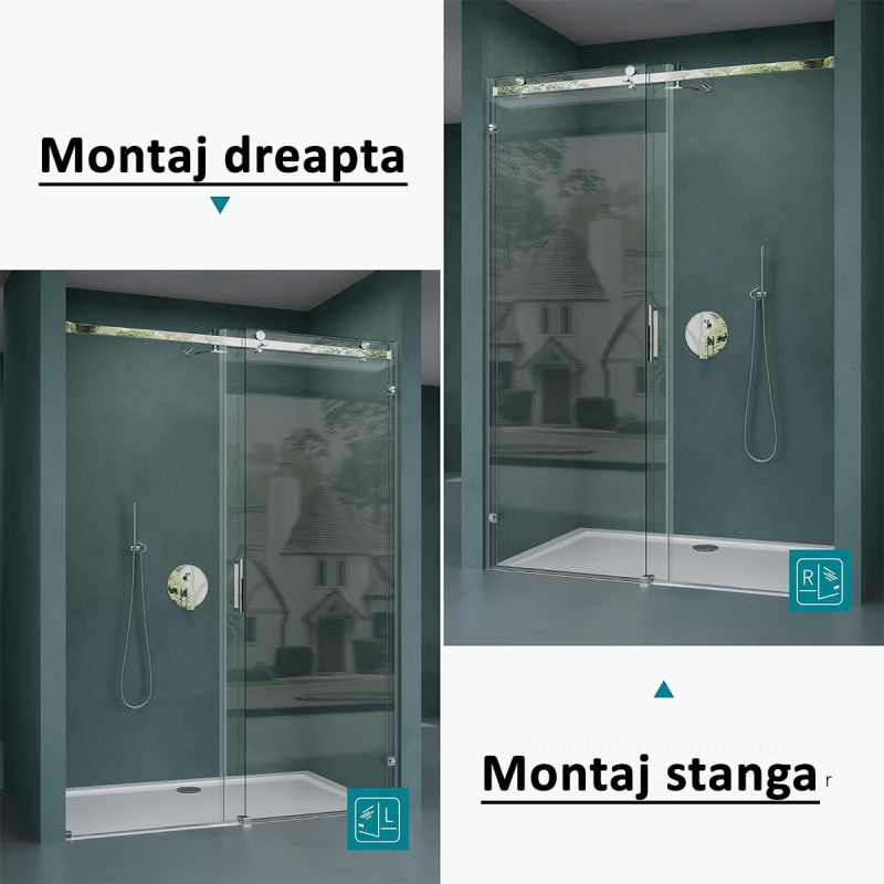 Usa dus EGO-42, culisanta, tratament Nano, latimi intre 100 si 150 cm, sticla ESG 8 mm