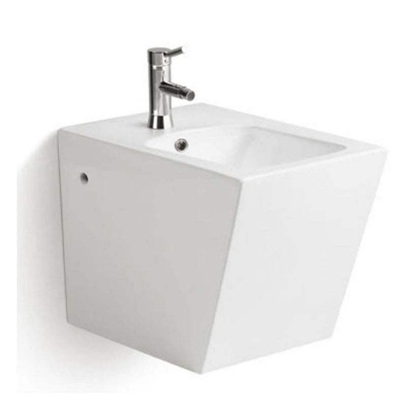 Vas Bideu EGO Antonio, Alb, 55x35 cm montaj suspendat, cu preaplin