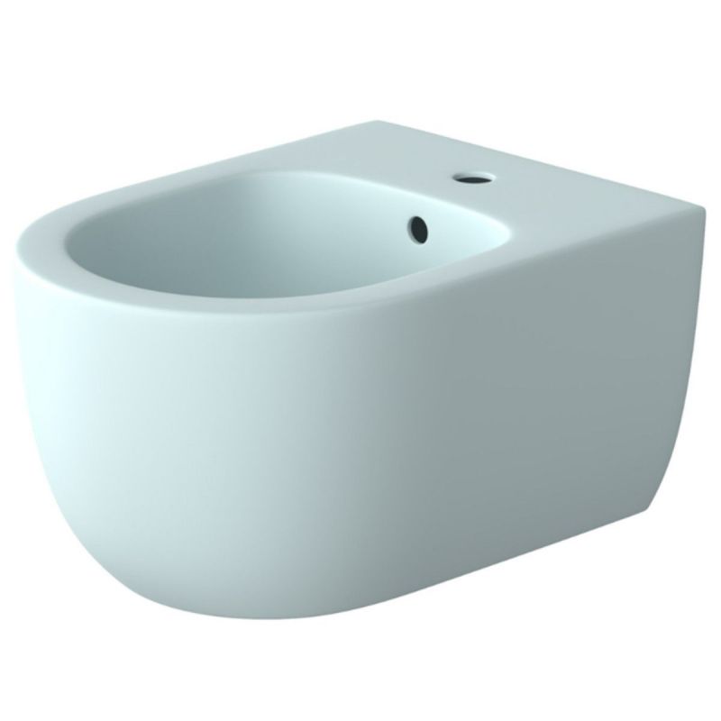 Vas bideu EGO Michael, 49x36 cm, Albastru, Power Colour,  semi-mat, montaj suspendat, cu preaplin
