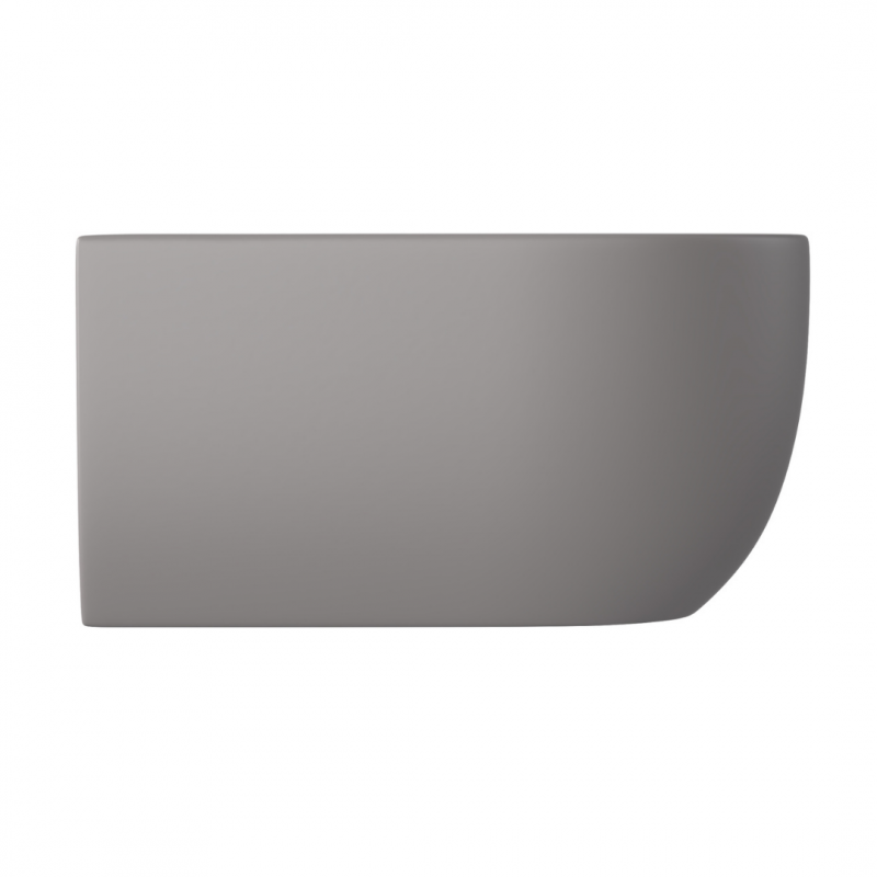 Vas bideu EGO Michael, 49x36 cm, Gri, Power Colour, semi-mat, montaj suspendat, cu preaplin