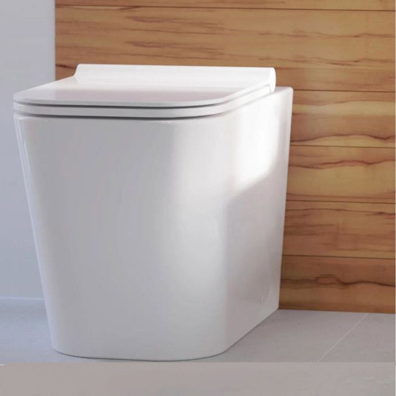 Vas wc Alfonso Rimless montaj pe podea, capac slim, 56x35 cm, Alb, ceramica sanitara