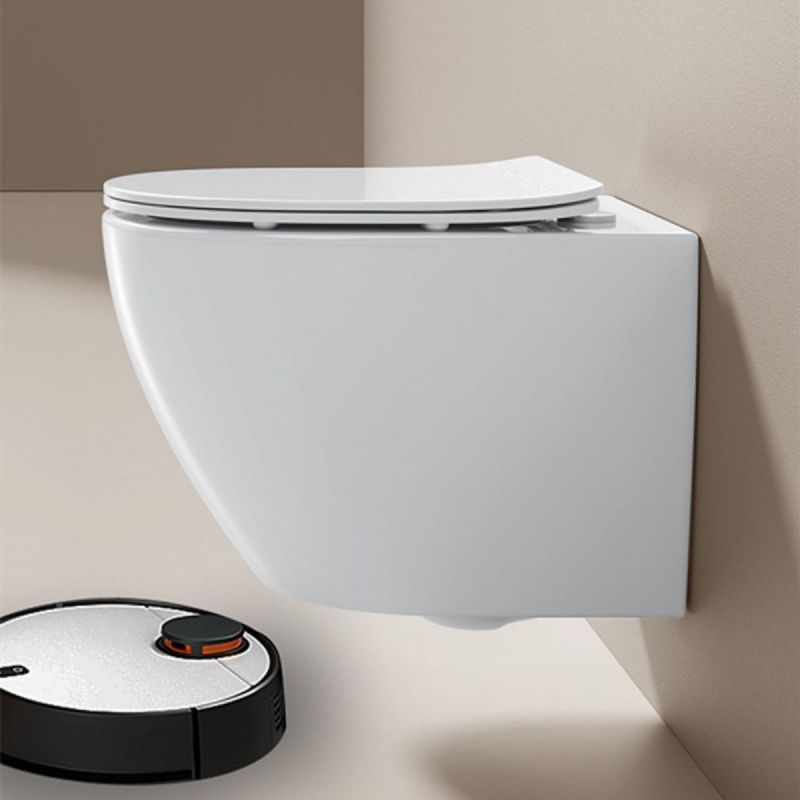 Vas Wc Ben, Alb, Rimless, 49x37 cm, montaj suspendat, capac Duroplast, ceramica sanitara
