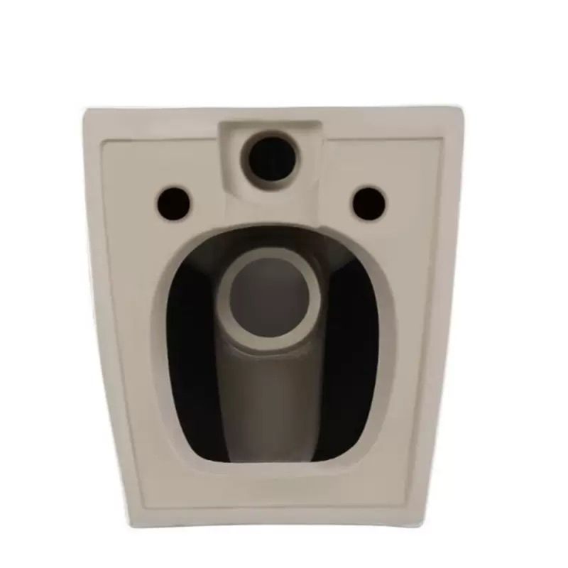 Vas wc cu functie de bideu, Rimless, Taharet, baterie apa calda/rece, Alb, montaj suspendat, capac Soft-Close, 55x36 cm,  Angi