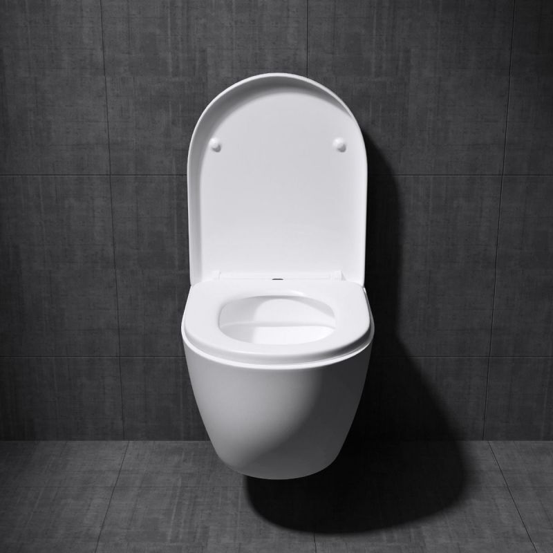 Vas Wc EGO-106, Alb, suspendat, capac Duroplast inclus, 48x35.5 cm