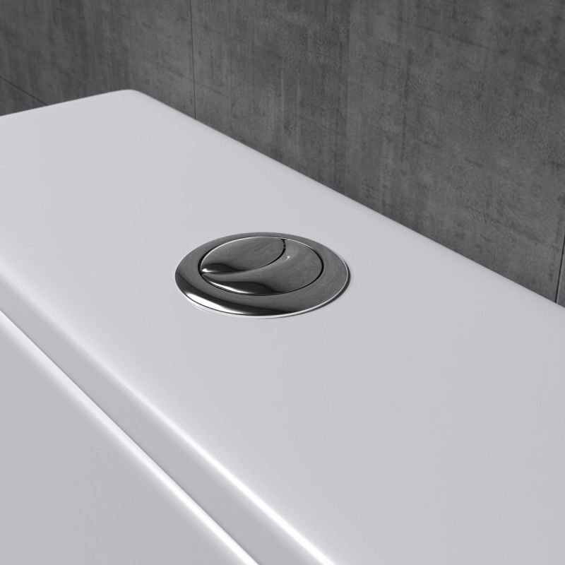 Vas wc EGO-304T, Alb, montaj pe podea, capac Silent Close, ceramica sanitara, 65x39 cm