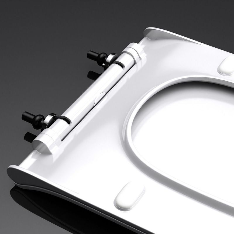 Vas wc EGO-304T, Alb, montaj pe podea, capac Silent Close, ceramica sanitara, 65x39 cm