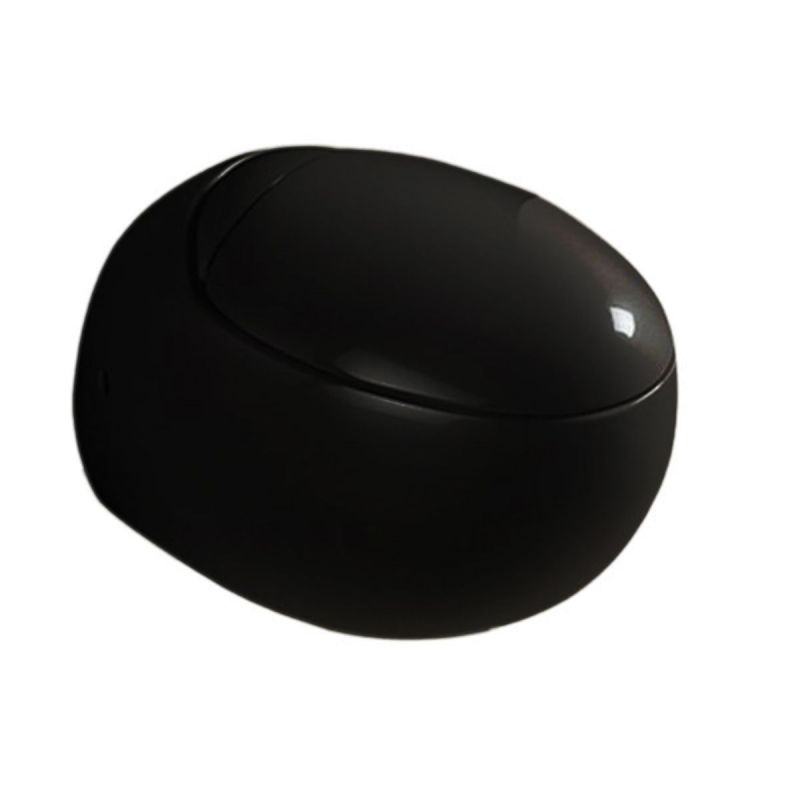 Vas WC EGO Angelo, Negru mat, Power Colour, 60x43 cm montaj suspendat, capac duroplast slim soft-close inclus