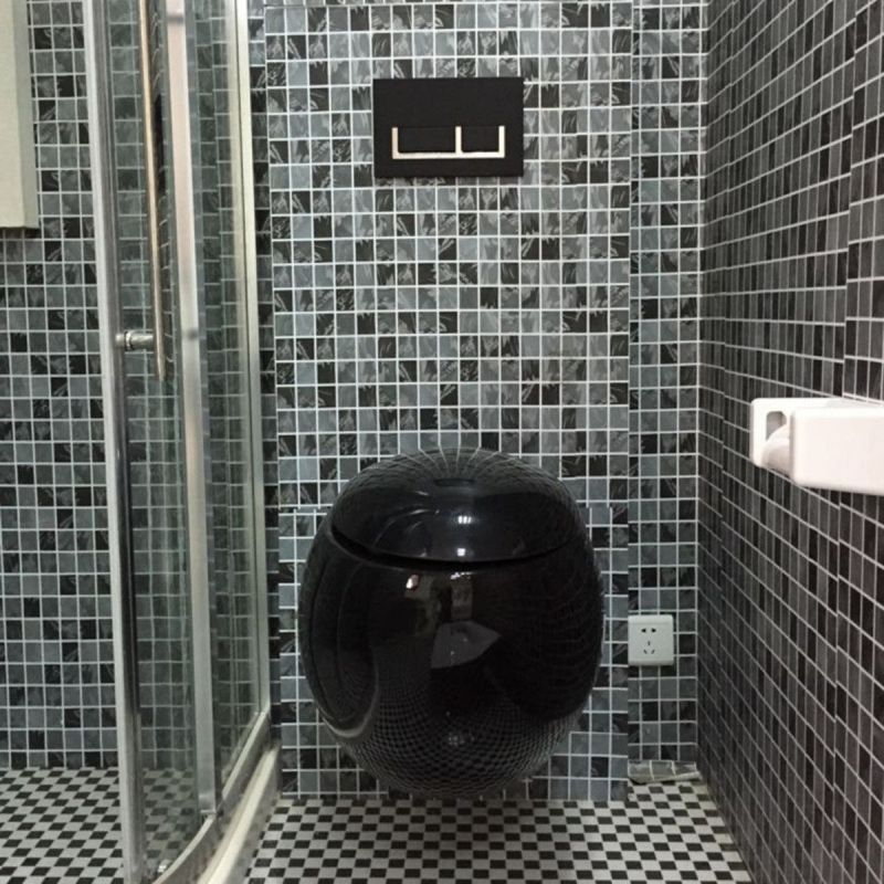 Vas WC EGO Angelo, Negru mat, Power Colour, 60x43 cm montaj suspendat, capac duroplast slim soft-close inclus