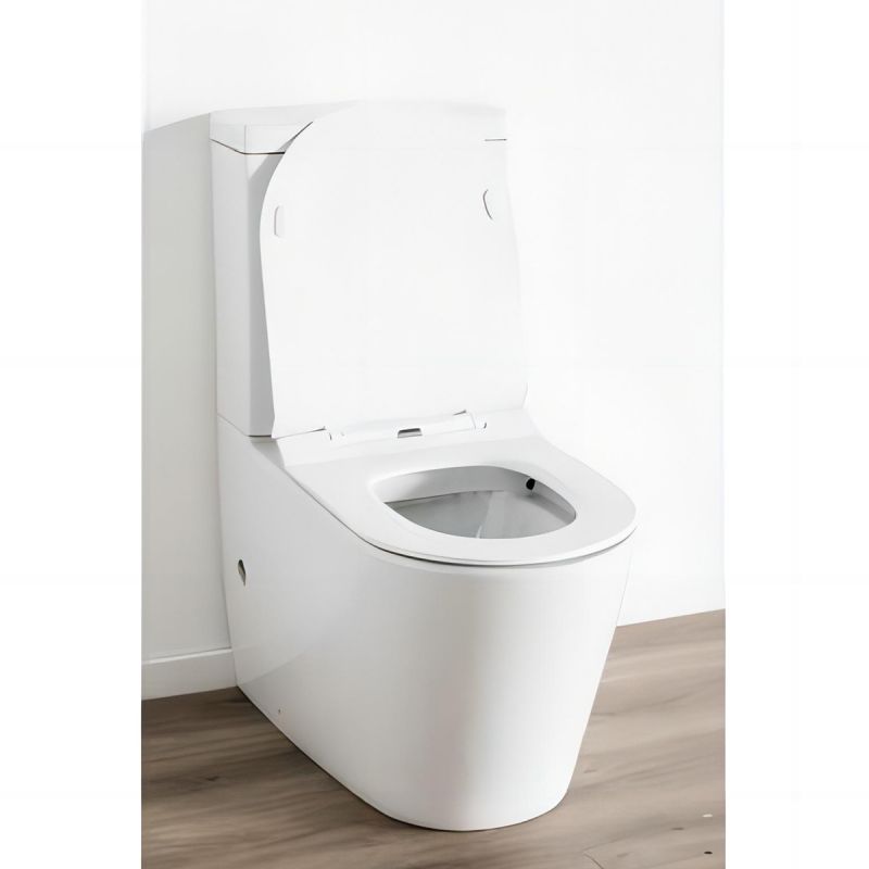 Vas WC EGO Dario Rimless, rezervor inclus, 2 piese, Alb Lucios, 60x36 cm, montaj podea, capac duroplast slim soft-close inclus