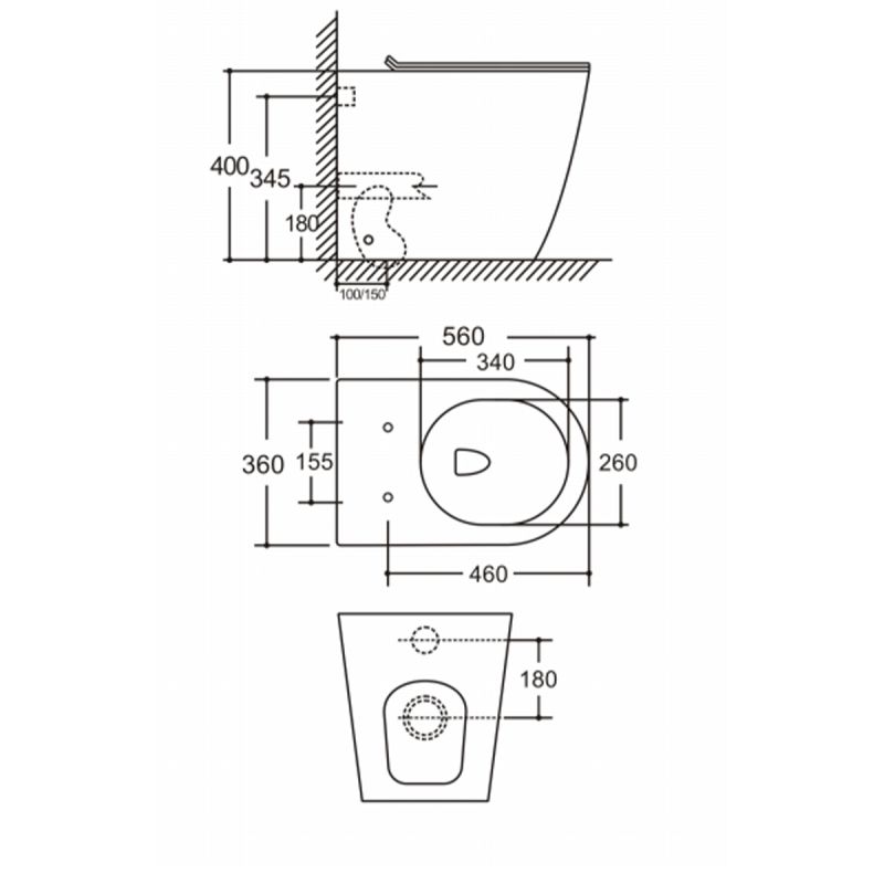 Vas WC EGO Galo, Rimless, Alb, 56x36 cm montaj podea, capac duroplast slim soft-close inclus