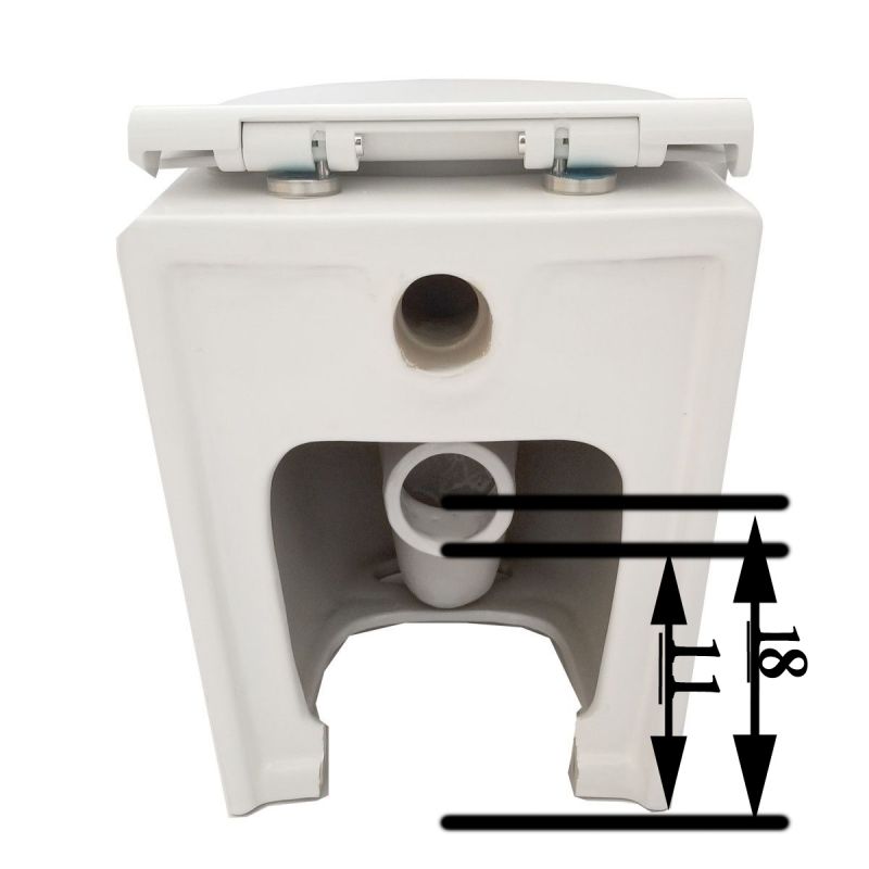 Vas WC EGO Galo, Rimless, Negru Mat, Power Colour, 54x36 cm montaj podea, capac duroplast slim soft-close inclus