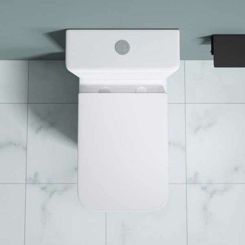Vas wc Ego-S112T Rimless, rezervor inclus, 63x37 cm, Alb, ceramica sanitara, capac cu inchidere Soft Close