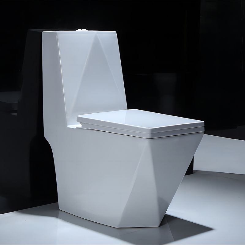 Vas WC Enrico, SifonFlush, Alb, 68x37 cm, Rezervor Inclus, montaj podea, capac cu soft-close inclus