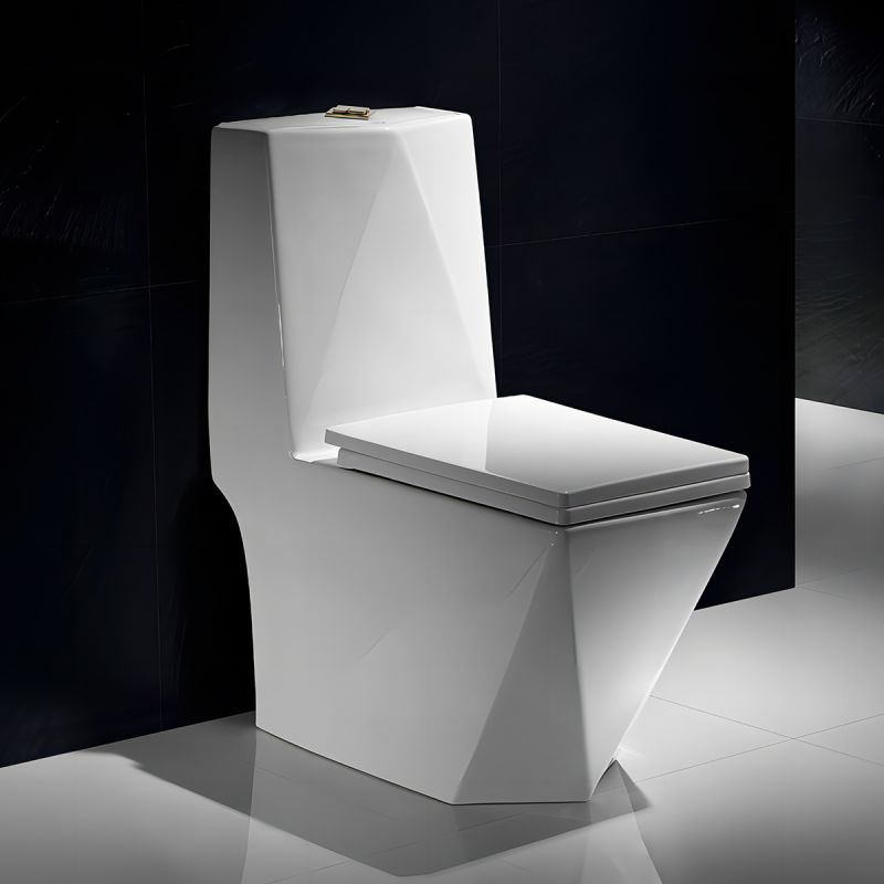 Vas WC Enrico, SifonFlush, Alb, 68x37 cm, Rezervor Inclus, montaj podea, capac cu soft-close inclus