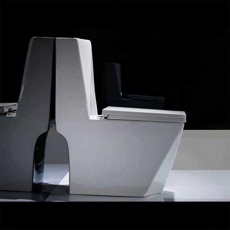 Vas WC Enrico, SifonFlush, Alb, 68x37 cm, Rezervor Inclus, montaj podea, capac cu soft-close inclus