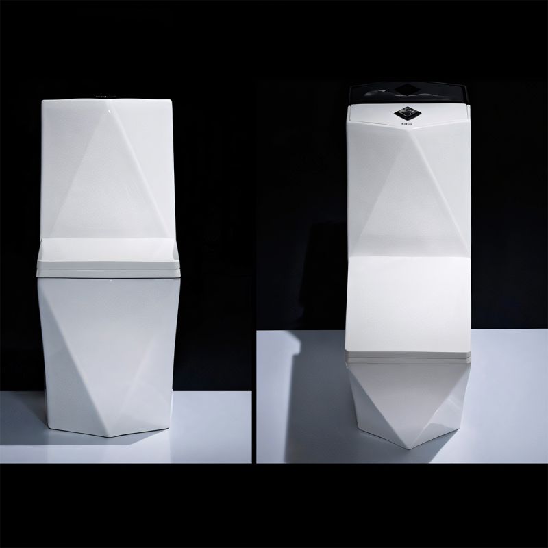 Vas WC Enrico, SifonFlush, Alb, 68x37 cm, Rezervor Inclus, montaj podea, capac cu soft-close inclus