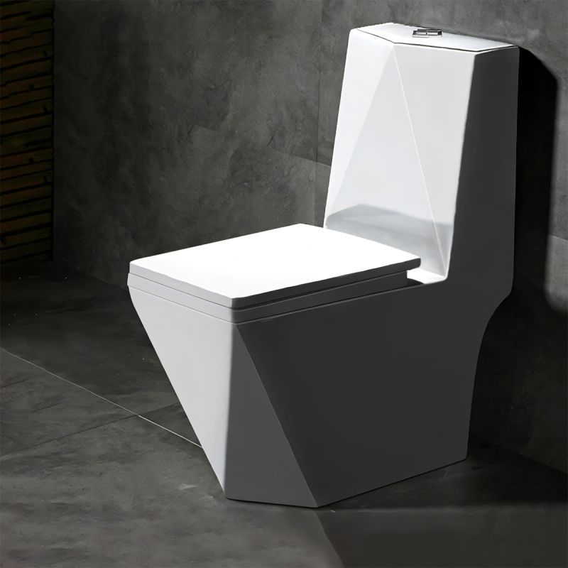 Vas WC Enrico, SifonFlush, Alb, 68x37 cm, Rezervor Inclus, montaj podea, capac cu soft-close inclus