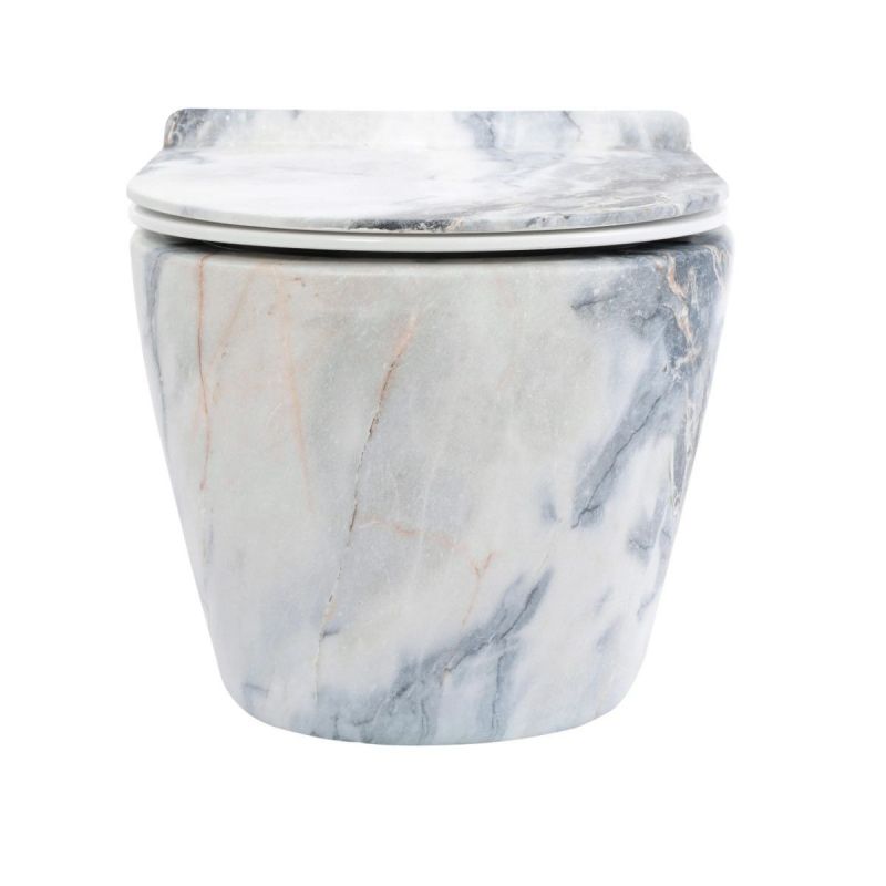 Vas Wc, Granit Lucios, Rimless, 49x37 cm, montaj suspendat, capac Duroplast, ceramica sanitara, Ben