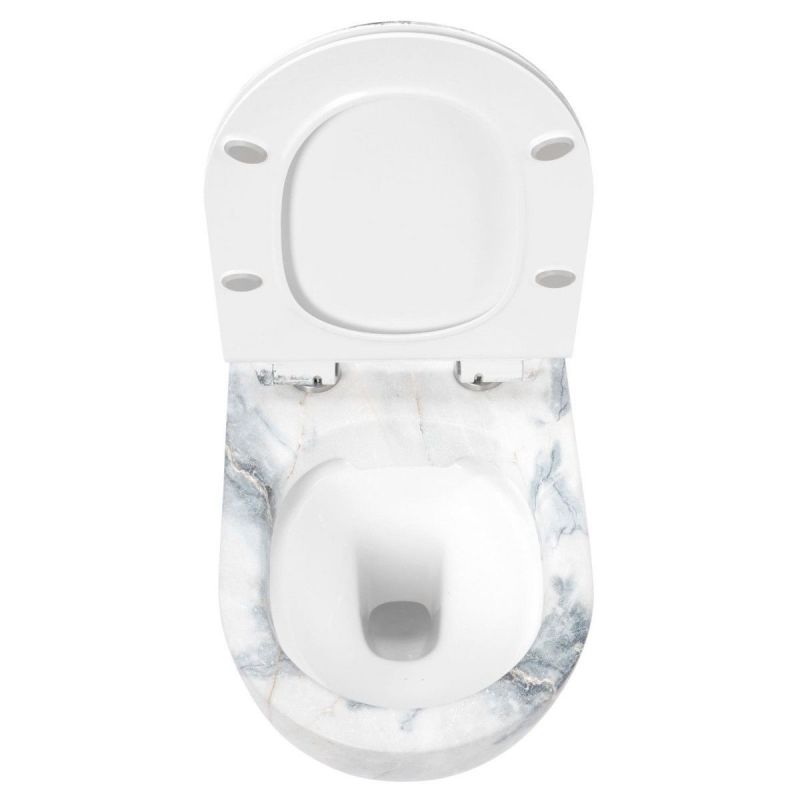 Vas Wc, Granit Lucios, Rimless, 49x37 cm, montaj suspendat, capac Duroplast, ceramica sanitara, Ben