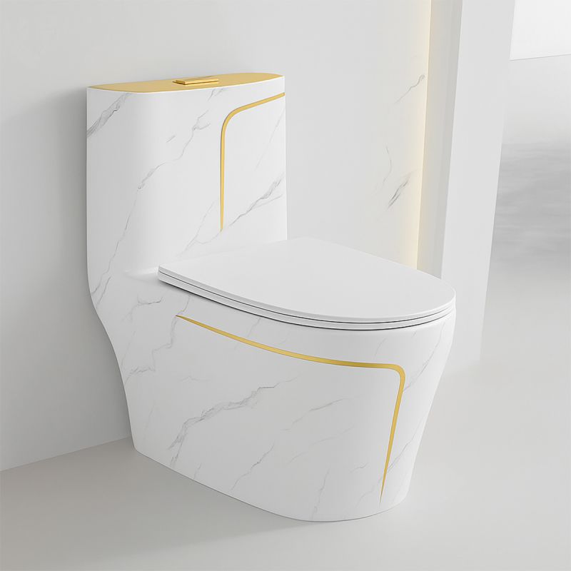 Vas WC Lazio Marble Rimless, 70x37 cm, Rezervor Inclus, Alb, montaj podea, capac cu soft-close inclus, Royalty Line by Ego