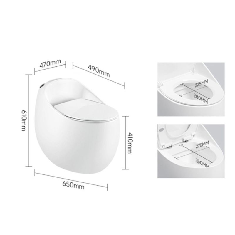 Vas WC  New Santa Rimless, 65x47 cm, Rezervor Incorporat, Alb, montaj podea, capac cu soft-close inclus