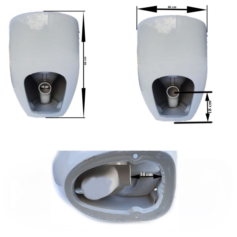 Vas WC New Santa Rimless, 69x46 cm, Rezervor Incorporat, Negru Mat, Power Colour, montaj podea, capac cu soft-close inclus