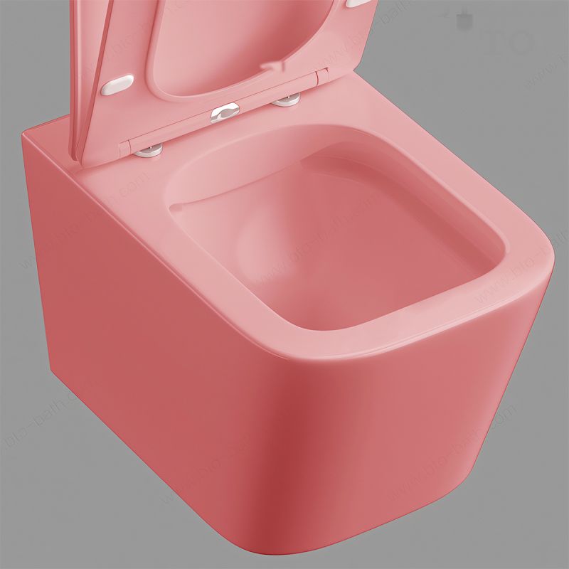 Vas WC Rimless, Roz Somon Mat, Power Color, montaj suspendat, capac duroplast slim soft-close inclus, Alfonso