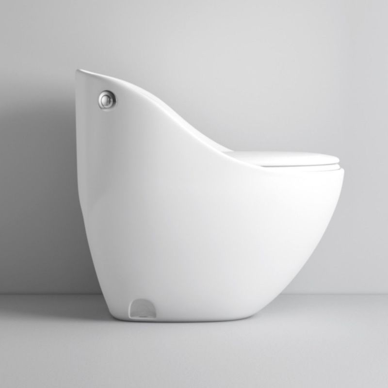 Vas WC Santa Rimless, 69x46 cm, rezervor incorporat, Alb, montaj podea, capac cu soft-close inclus, Royalty Line by Ego