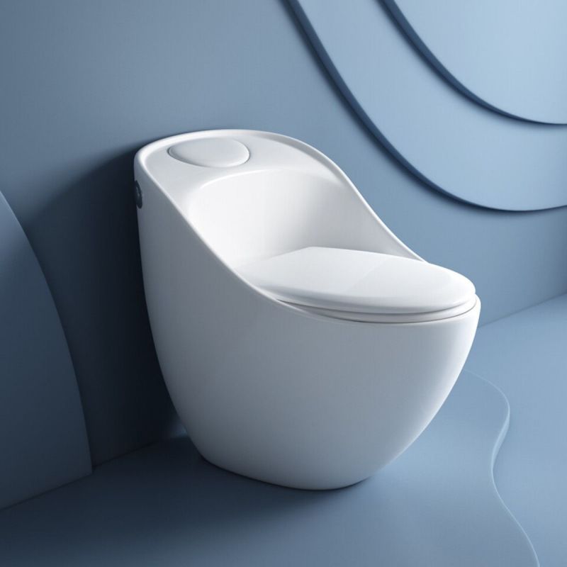 Vas WC Santa Rimless, 69x46 cm, rezervor incorporat, Alb, montaj podea, capac cu soft-close inclus, Royalty Line by Ego