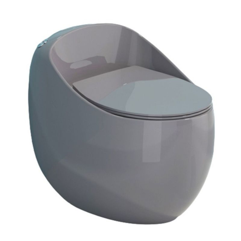 Vas WC Santa Rimless, rezervor incorporat, Gri Lucios, montaj podea, capac cu soft-close, Royalty Line by Ego