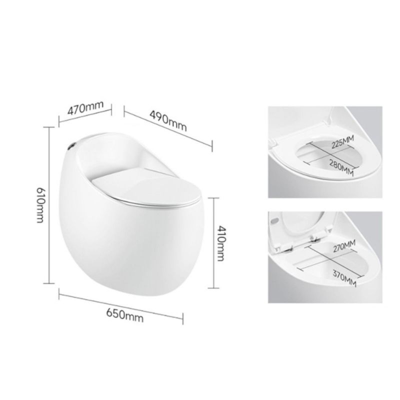 Vas WC Santa Rimless, rezervor incorporat, Gri Lucios, montaj podea, capac cu soft-close, Royalty Line by Ego