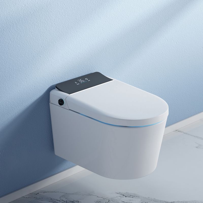 Vas wc smart, functie de bideu, capac incalzit, dezinfectare UV, cadru inclus, afisaj Led, Functii avansate, 59x38, Alb, Ralph