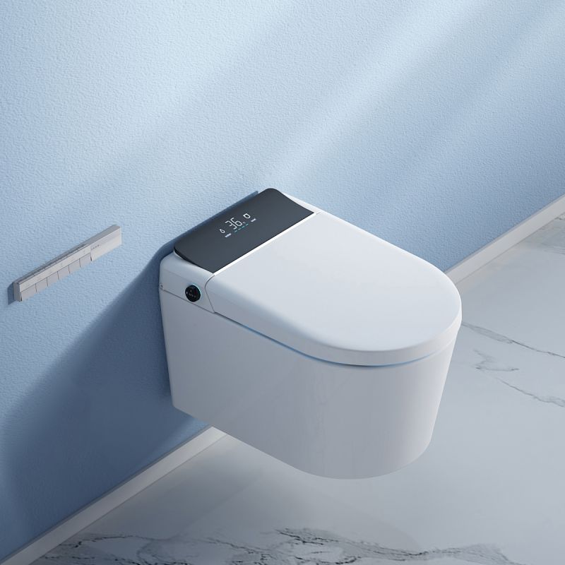 Vas wc smart, functie de bideu, capac incalzit, dezinfectare UV, cadru inclus, afisaj Led, Functii avansate, 59x38, Alb, Ralph
