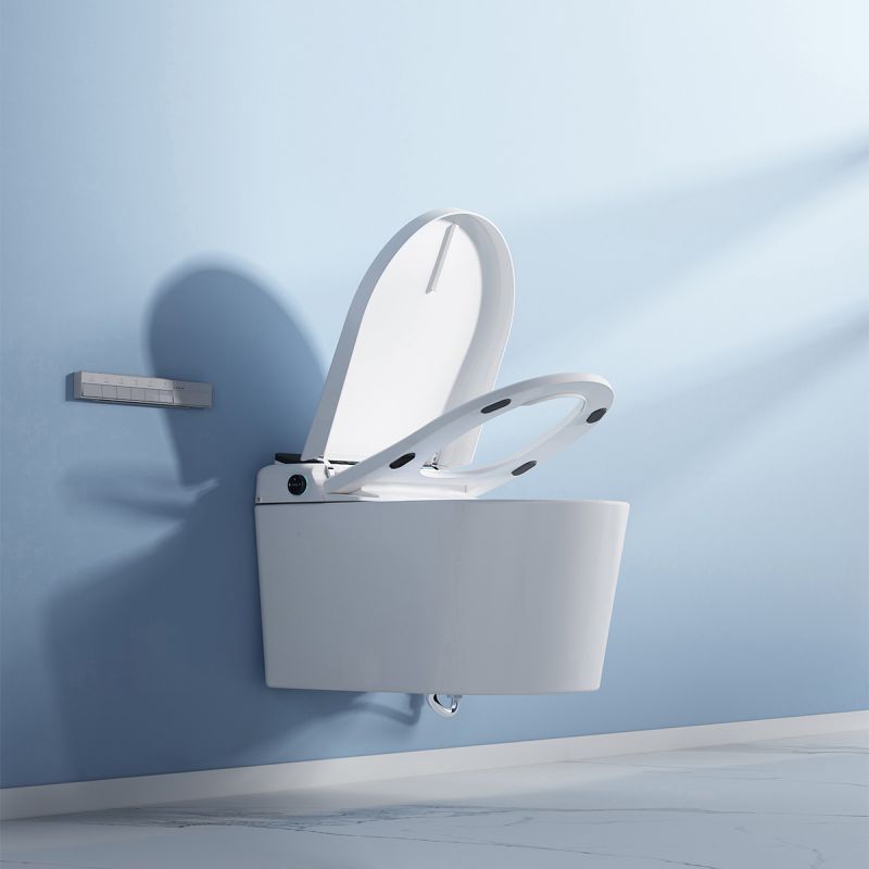 Vas wc smart, functie de bideu, capac incalzit, dezinfectare UV, cadru inclus, afisaj Led, Functii avansate, 59x38, Alb, Ralph
