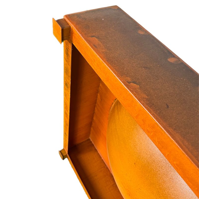 Vatra de foc, semineu, otel corten, 80x80x20 cm, Magma