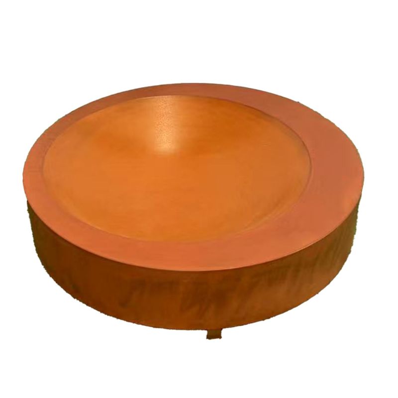 Vatra de foc, semineu, otel corten, dia 100 x H 26 cm, FlamaDomo