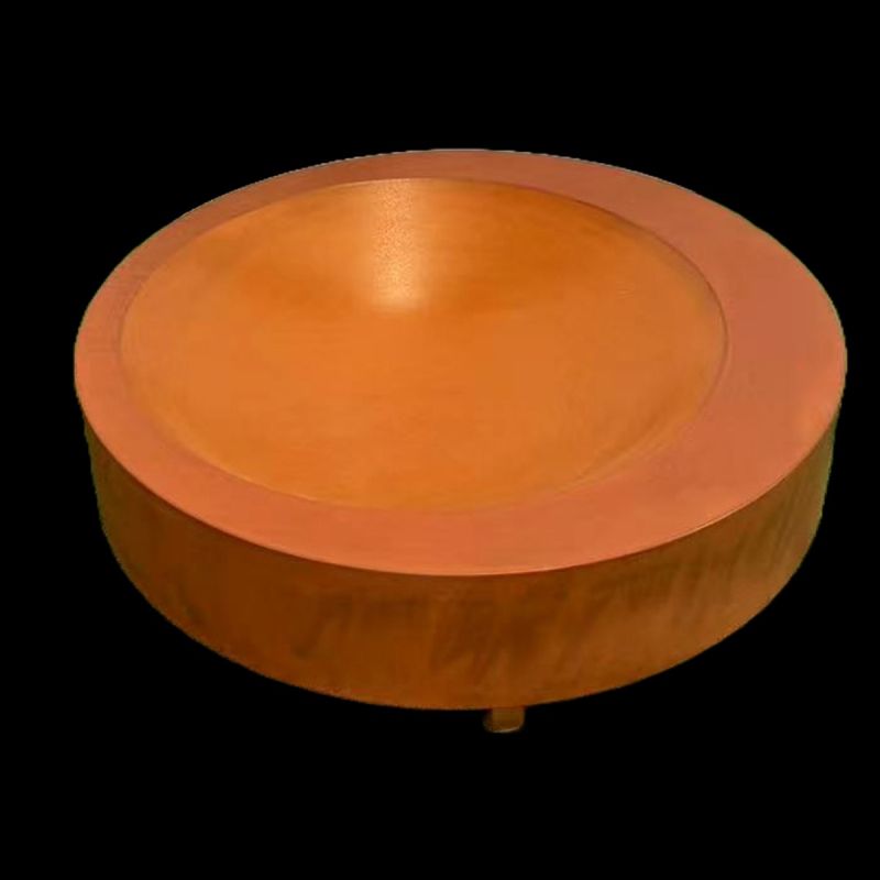 Vatra de foc, semineu, otel corten, dia 100 x H 26 cm, FlamaDomo