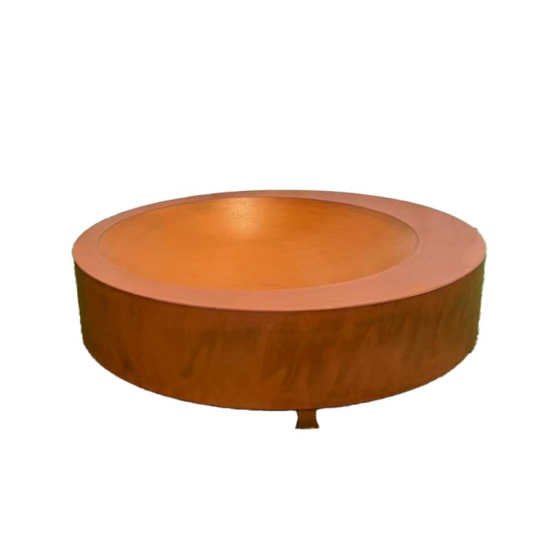 Vatra de foc, semineu, otel corten, dia 100 x H 26 cm, FlamaDomo