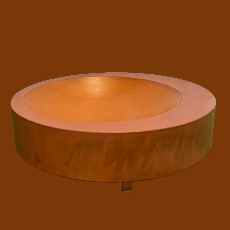 Vatra de foc, semineu, otel corten, dia 100 x H 26 cm, FlamaDomo