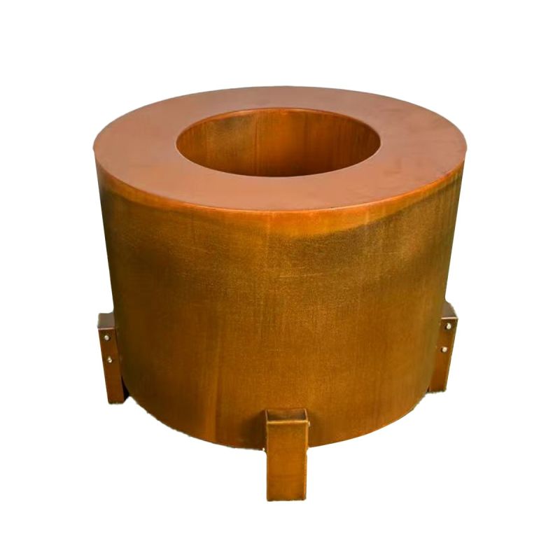 Vatra de foc, semineu otel corten, dia 72 x H 60 cm, Aurora