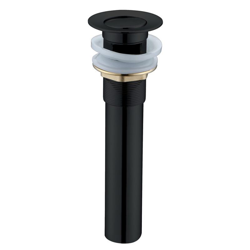 Ventil cu preaplin, sistem bounce, negru mat, alama, cu etansare din silicon, Aria